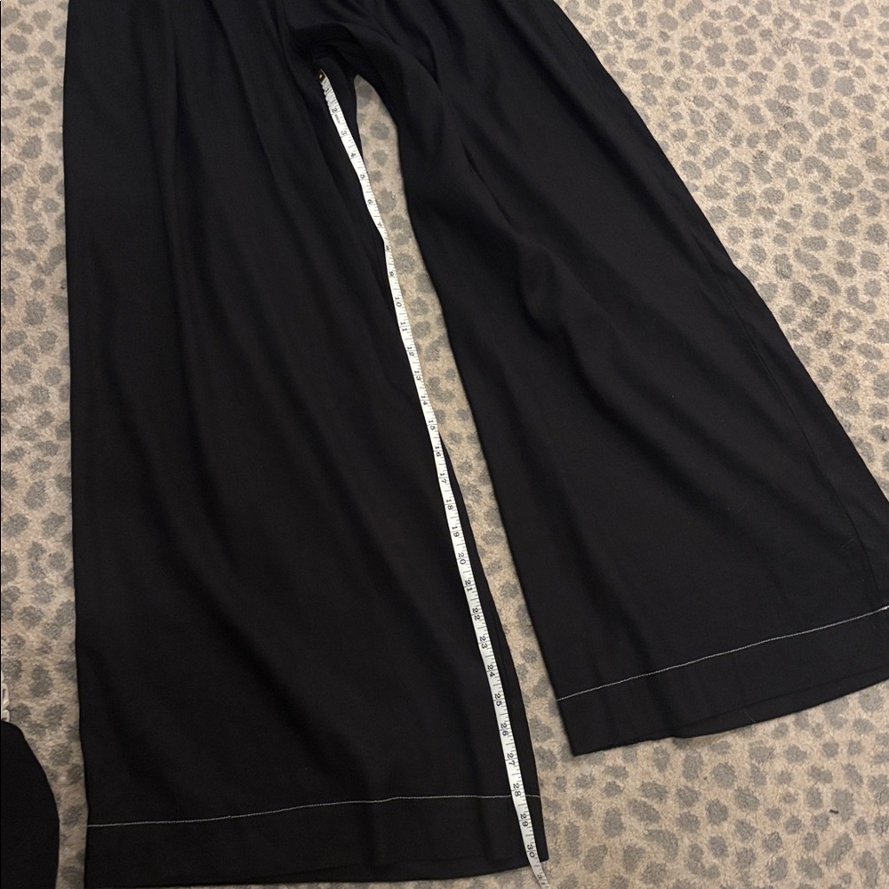 Anthropologie Black Halter Wide-Leg Jumpsuit - Picture 10 of 16